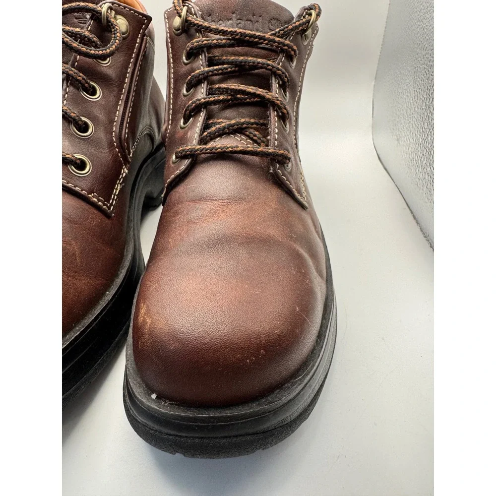 Timberland Mens‎ Brown Leather Lace Up Chukka Boots Size 8M Style 83309